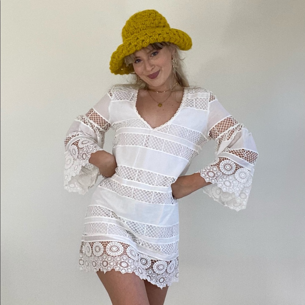 Boho white lace dress by Alexis